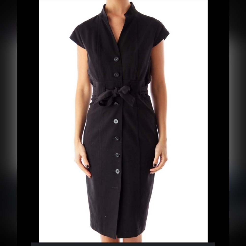 Calvin Klein black buttons down dress size 4 petite